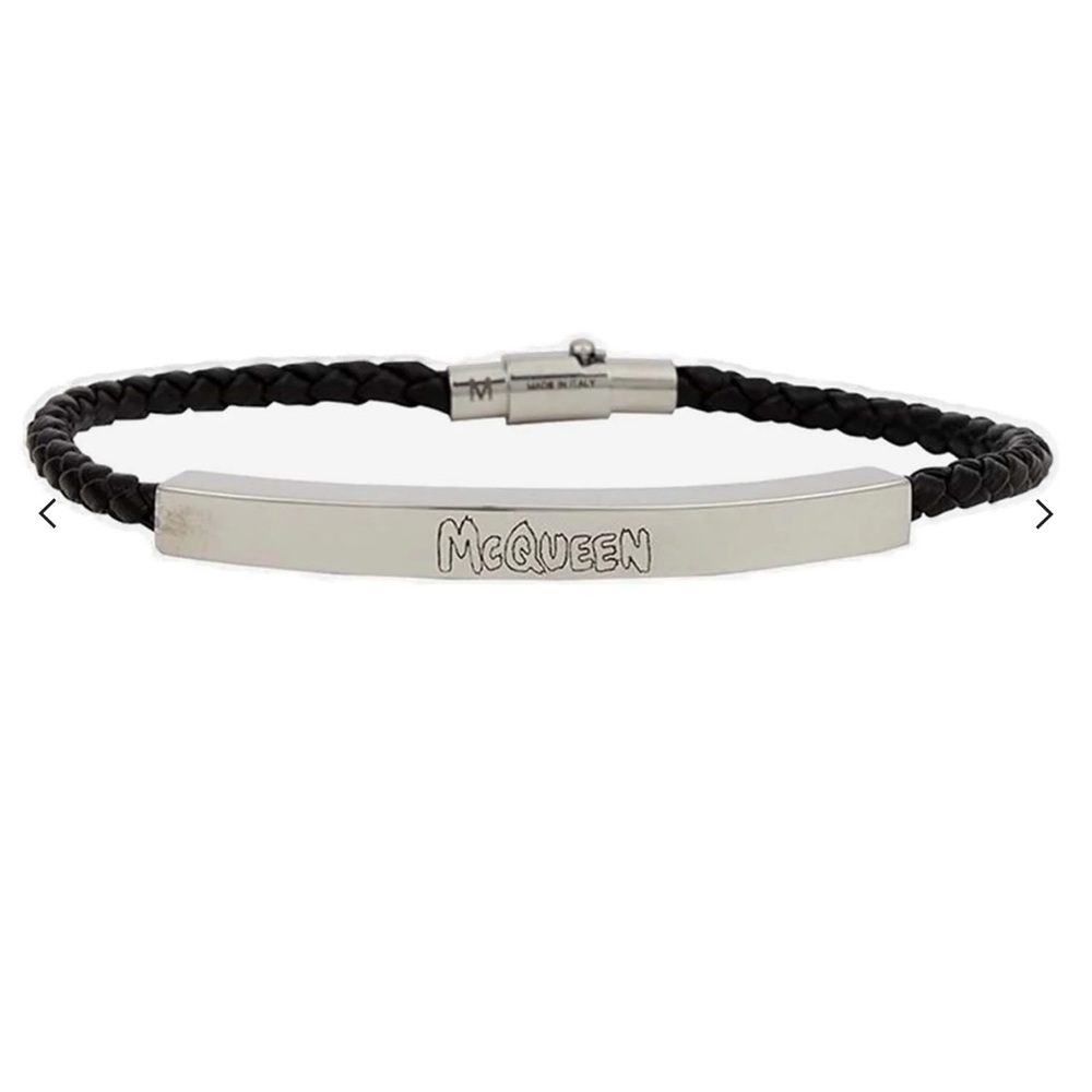 McQueen Silver and Black Bracelet